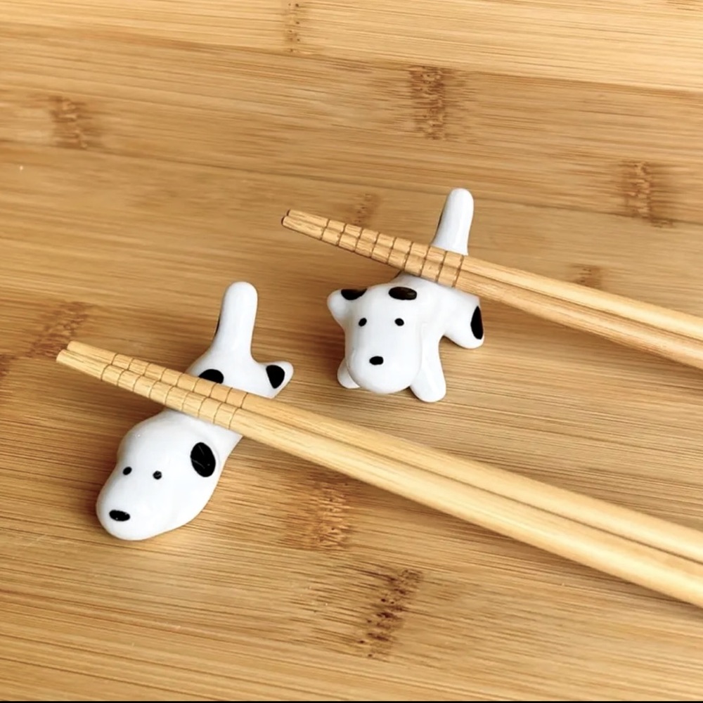 Ceramic Dog Chopstick Rest Set